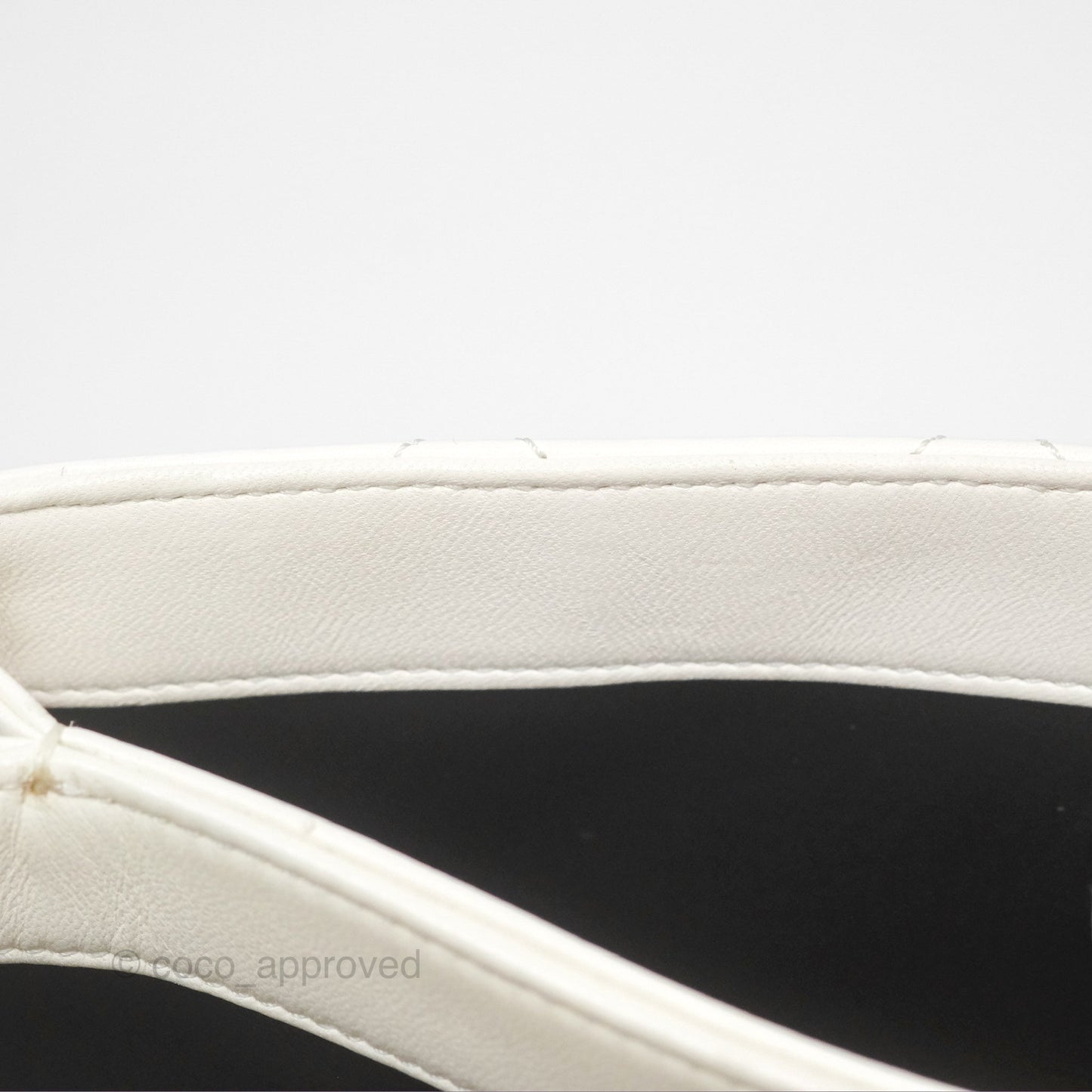 Chanel Trendy CC Small White Lambskin Black Hardware