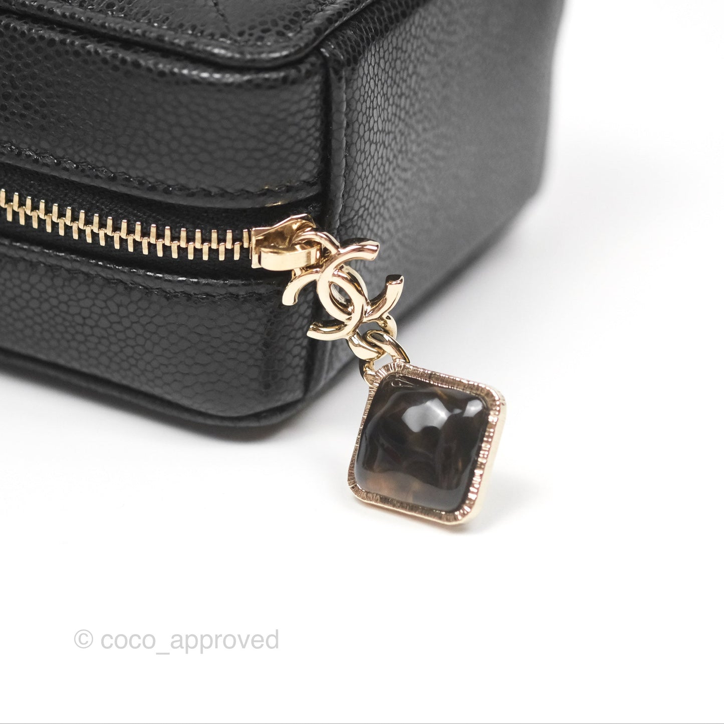 Chanel Mini Clutch With Chain Black Caviar Gold Hardware