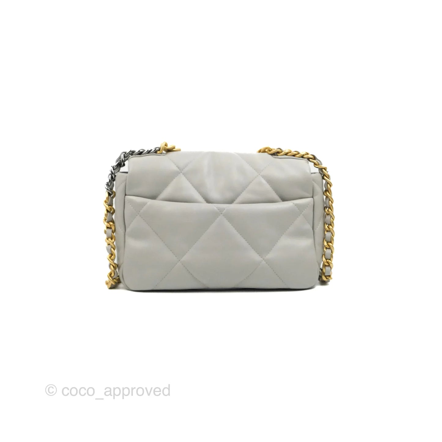 Chanel 19 Small Grey Lambskin Mixed Hardware