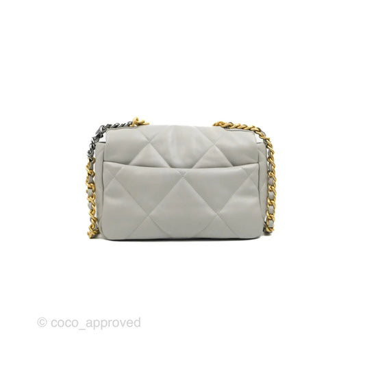 Chanel 19 Small Grey Lambskin Mixed Hardware