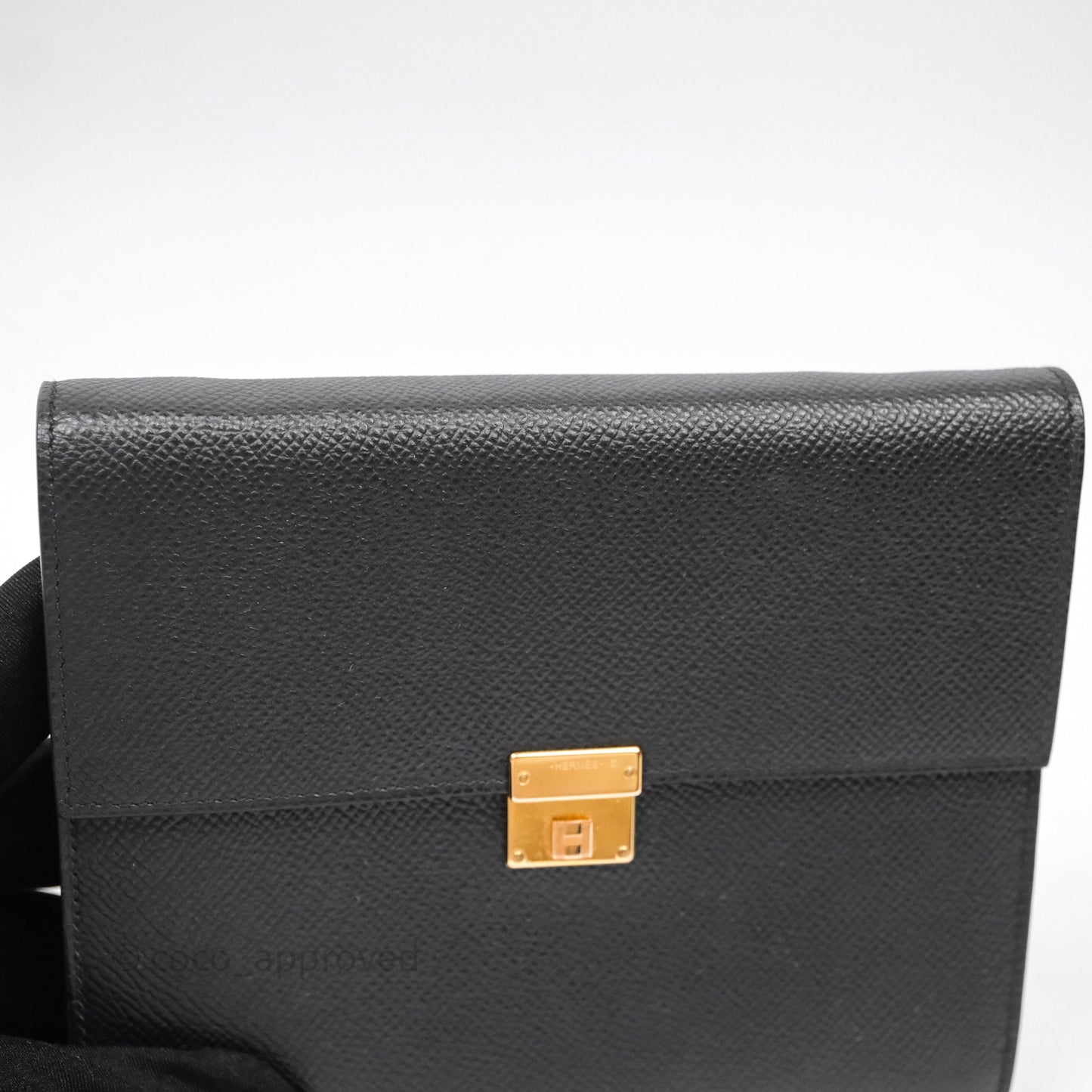 Hermès Clic 16 Wallet On Chain Noir Epsom Gold Hardware