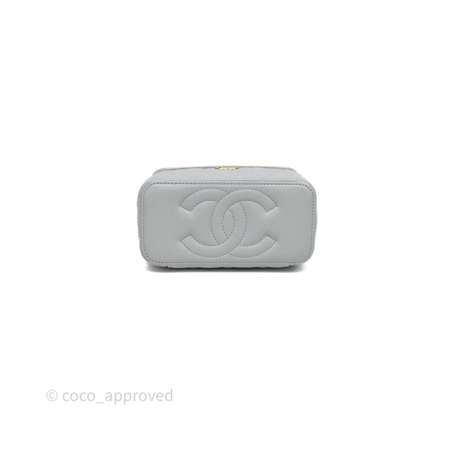 Chanel Coco Chain Vanity Blue Lambskin Gold Hardware