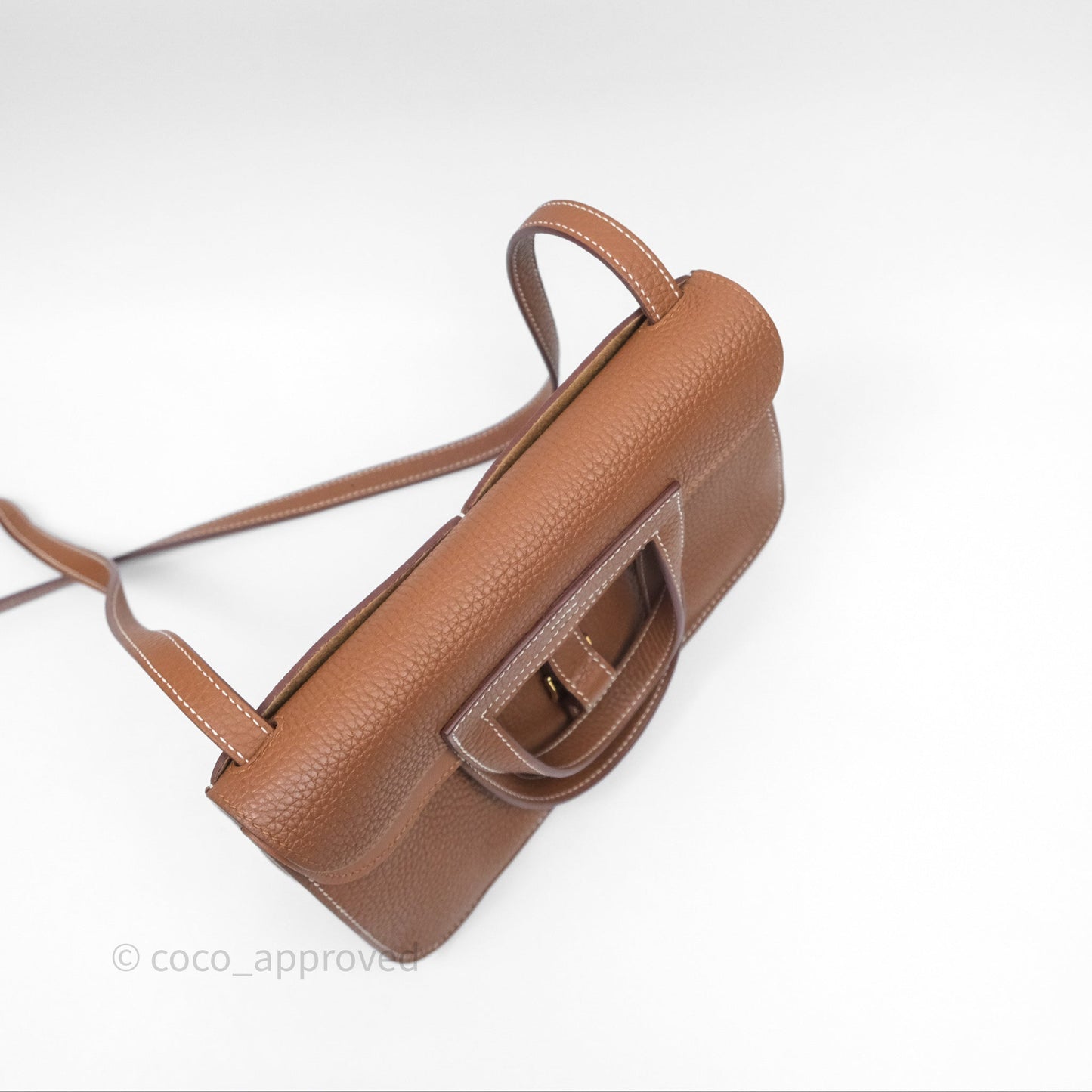 Hermès Halzan 25 Gold Clemence Gold Hardware