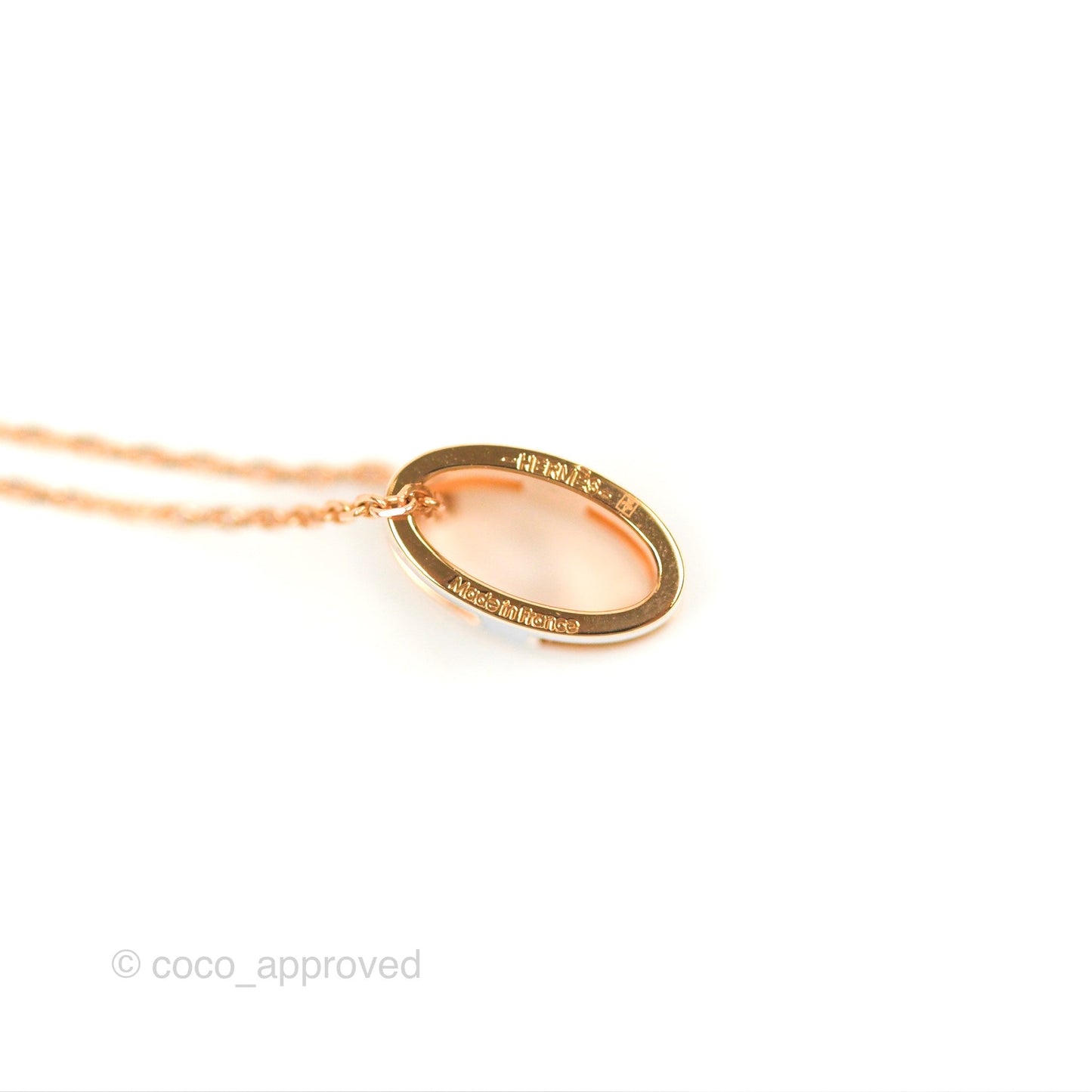 Hermès Pop H Pendant Necklace Blue Celeste Rose Gold Hardware