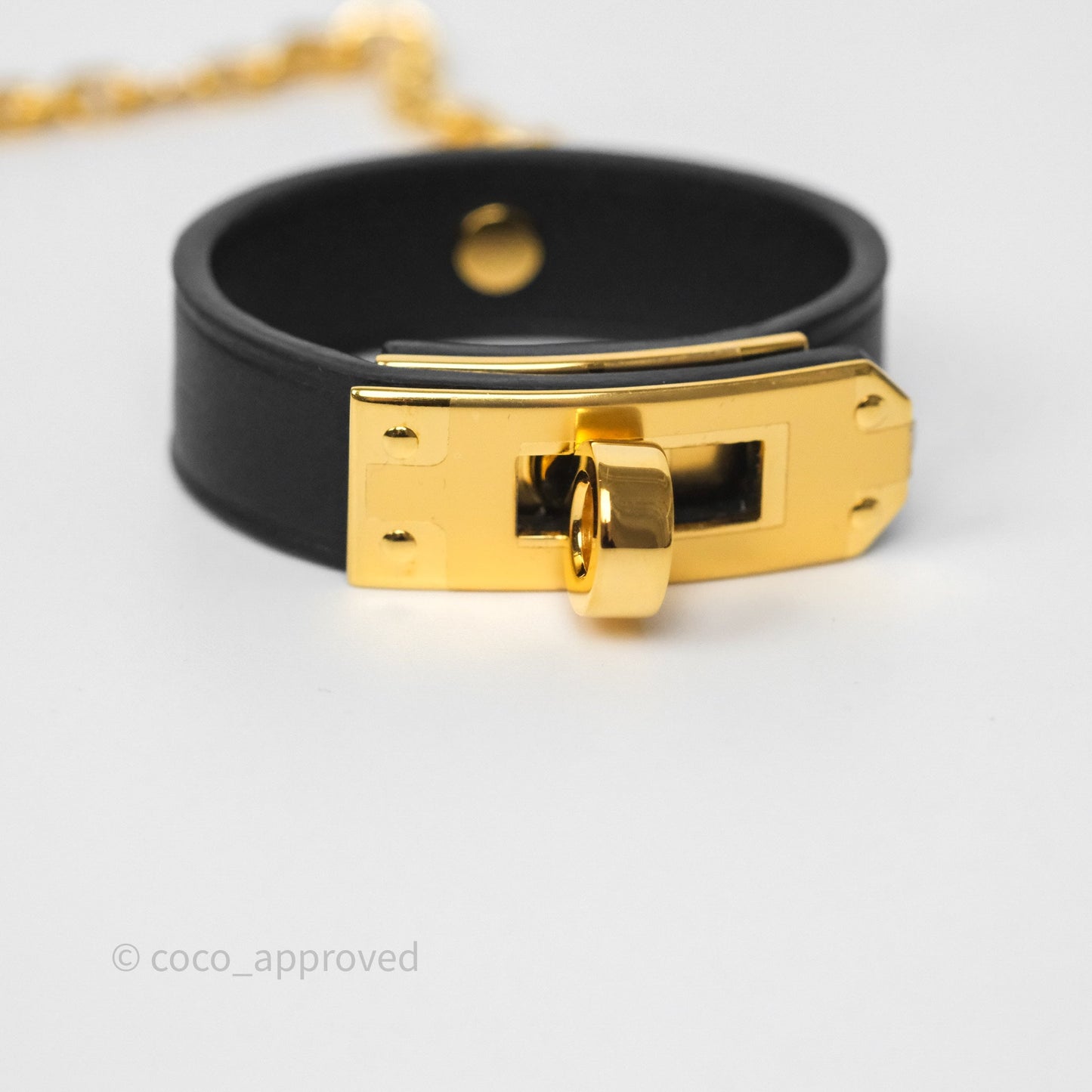 Hermès Kelly Glove Clip Black Swift Gold Hardware