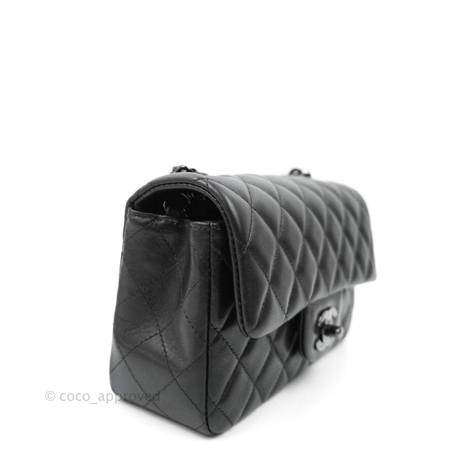 Chanel Quilted Mini Rectangular So Black Lambskin