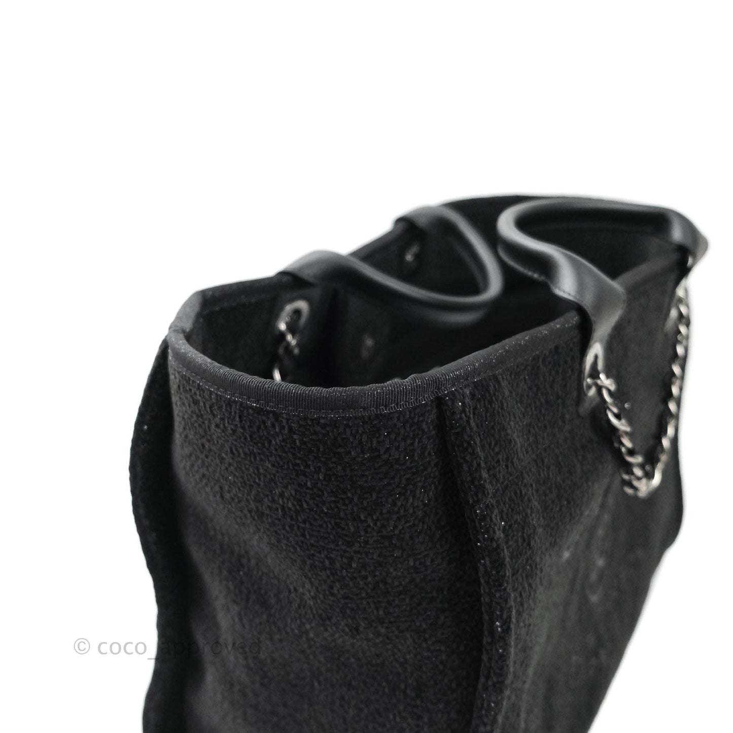 Chanel Large Deauville Black Glitter Lurex