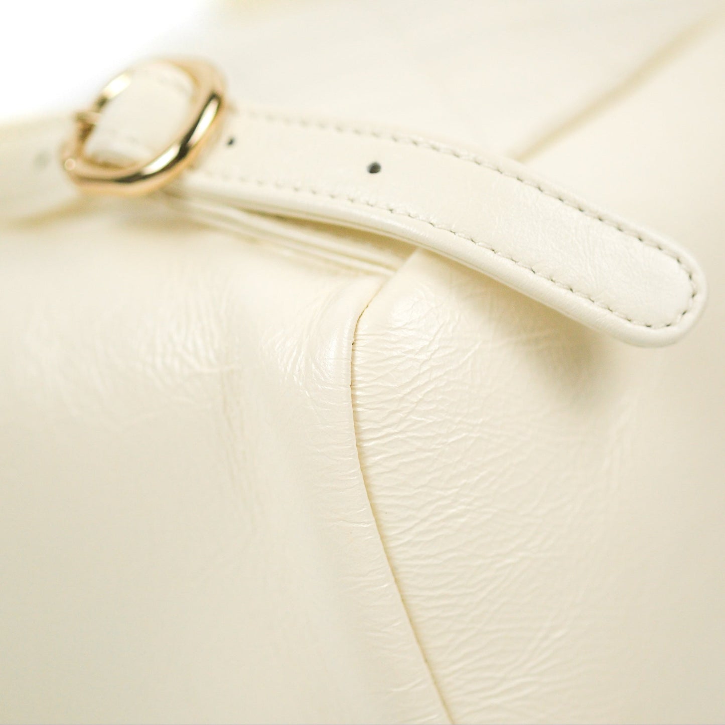 Chanel Quilted Small Duma Drawstring Backpack Ivory White Calfskin Gold Hardware