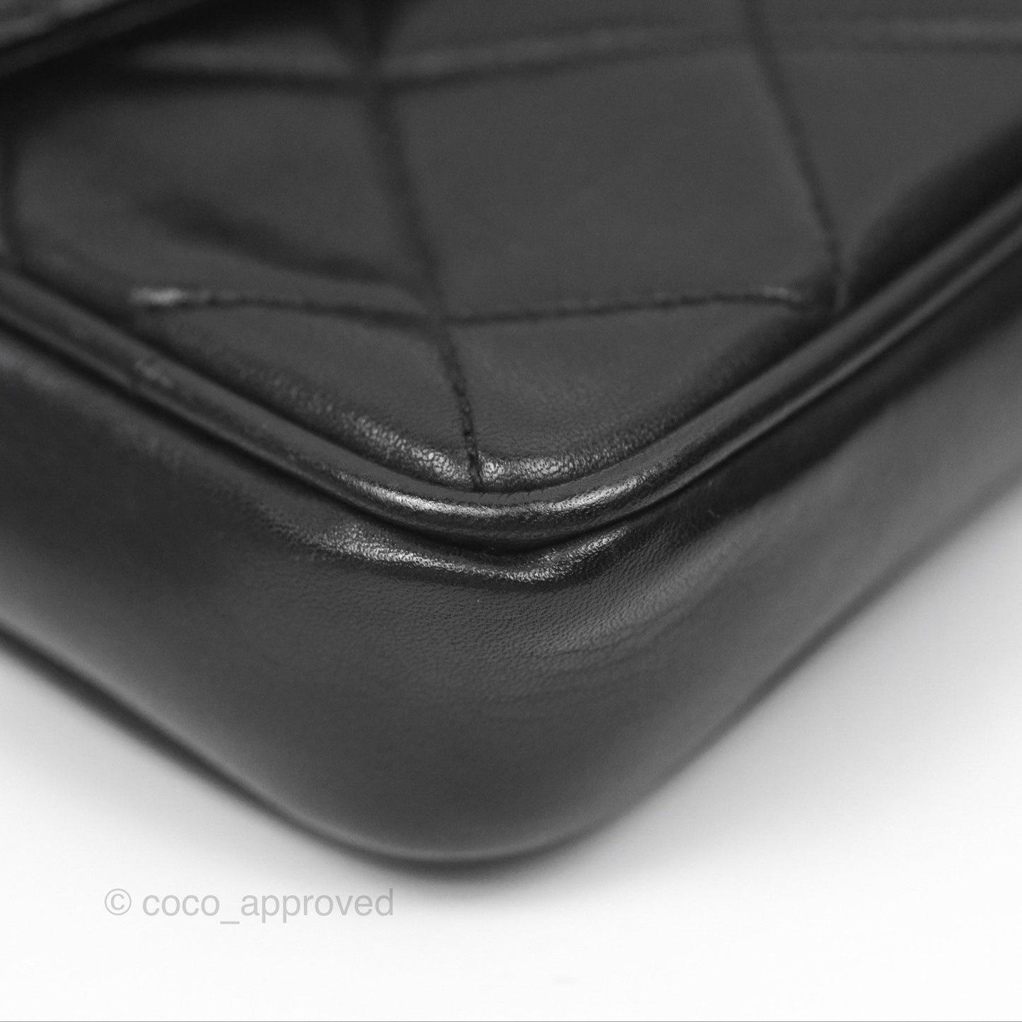 Chanel Vintage Belt Bag Quilted Black Lambskin 24K Gold Hardware
