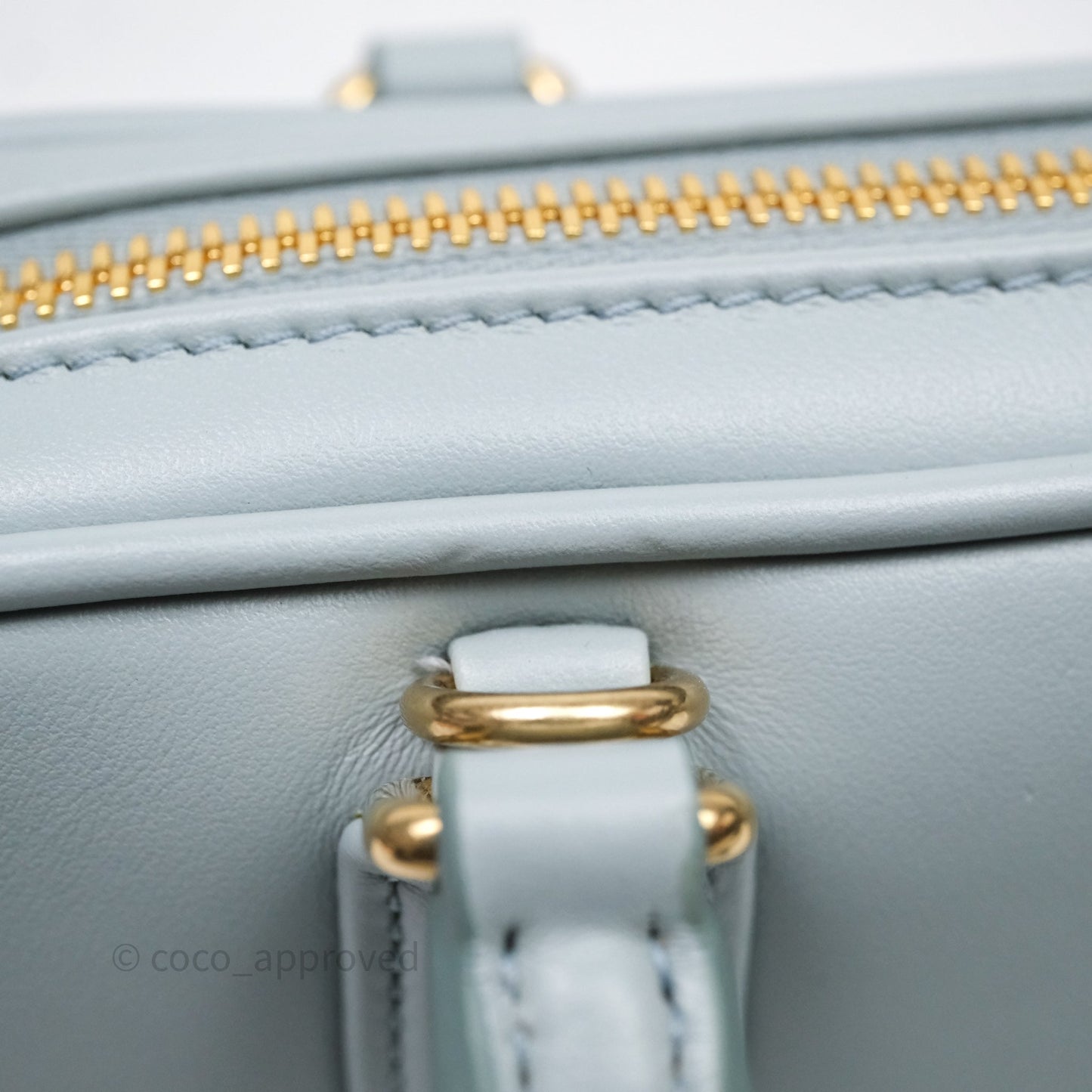 Miu Miu Arcadie Mini Bag Lago Blue Gold Hardware