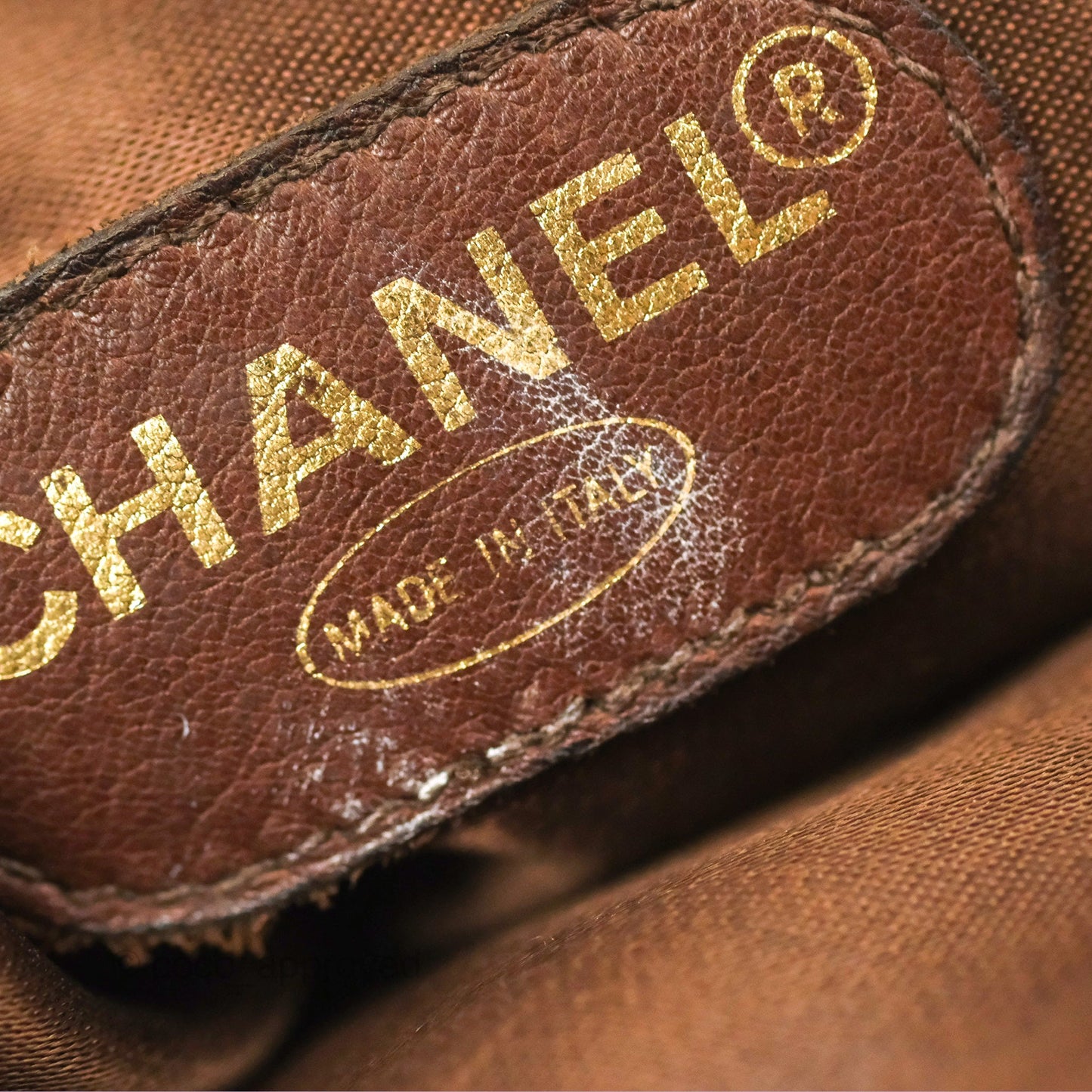 Chanel Vintage Tote Bag Quilted Brown 24K Gold Hardware