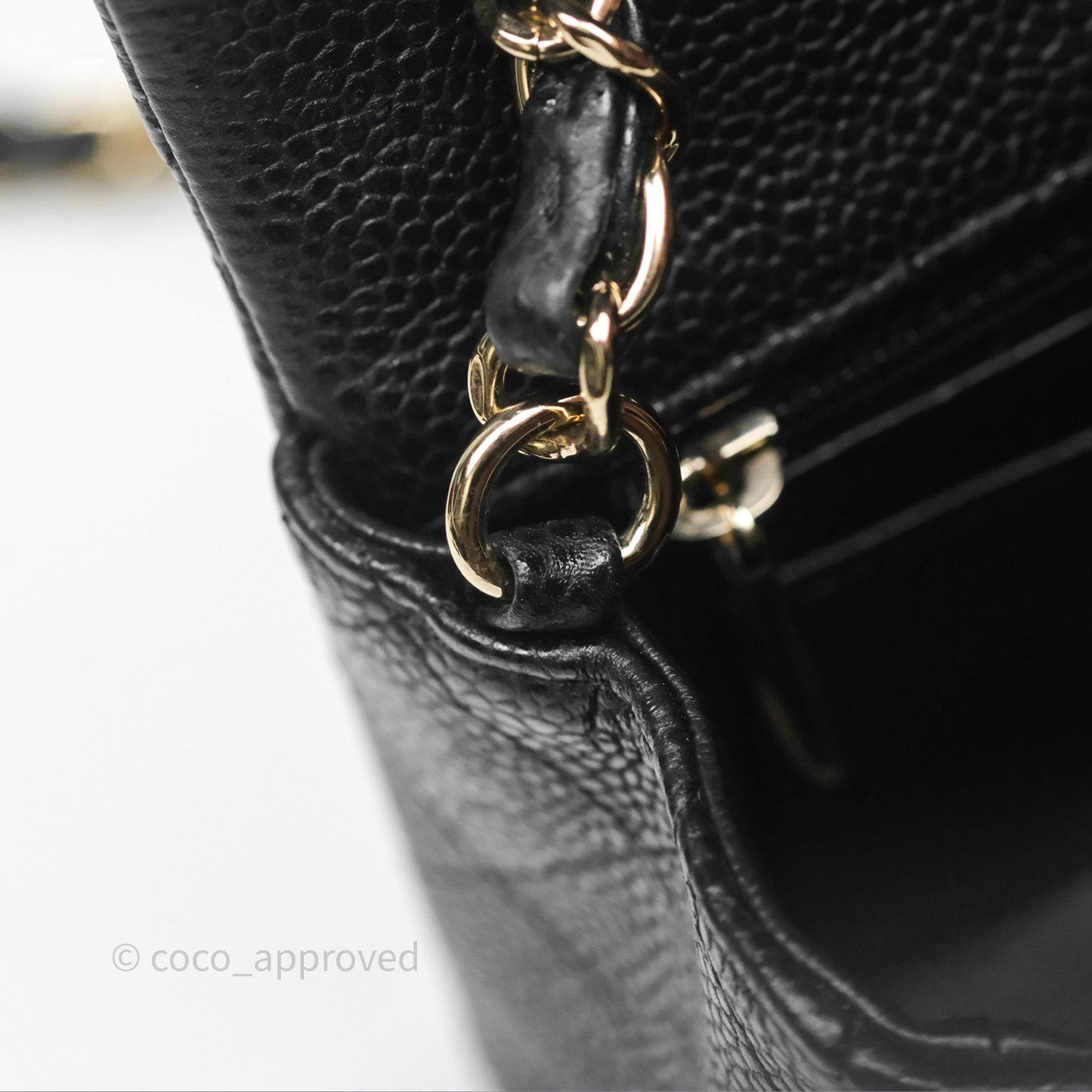 Chanel Quilted Mini Rectangular Black Caviar Gold Hardware