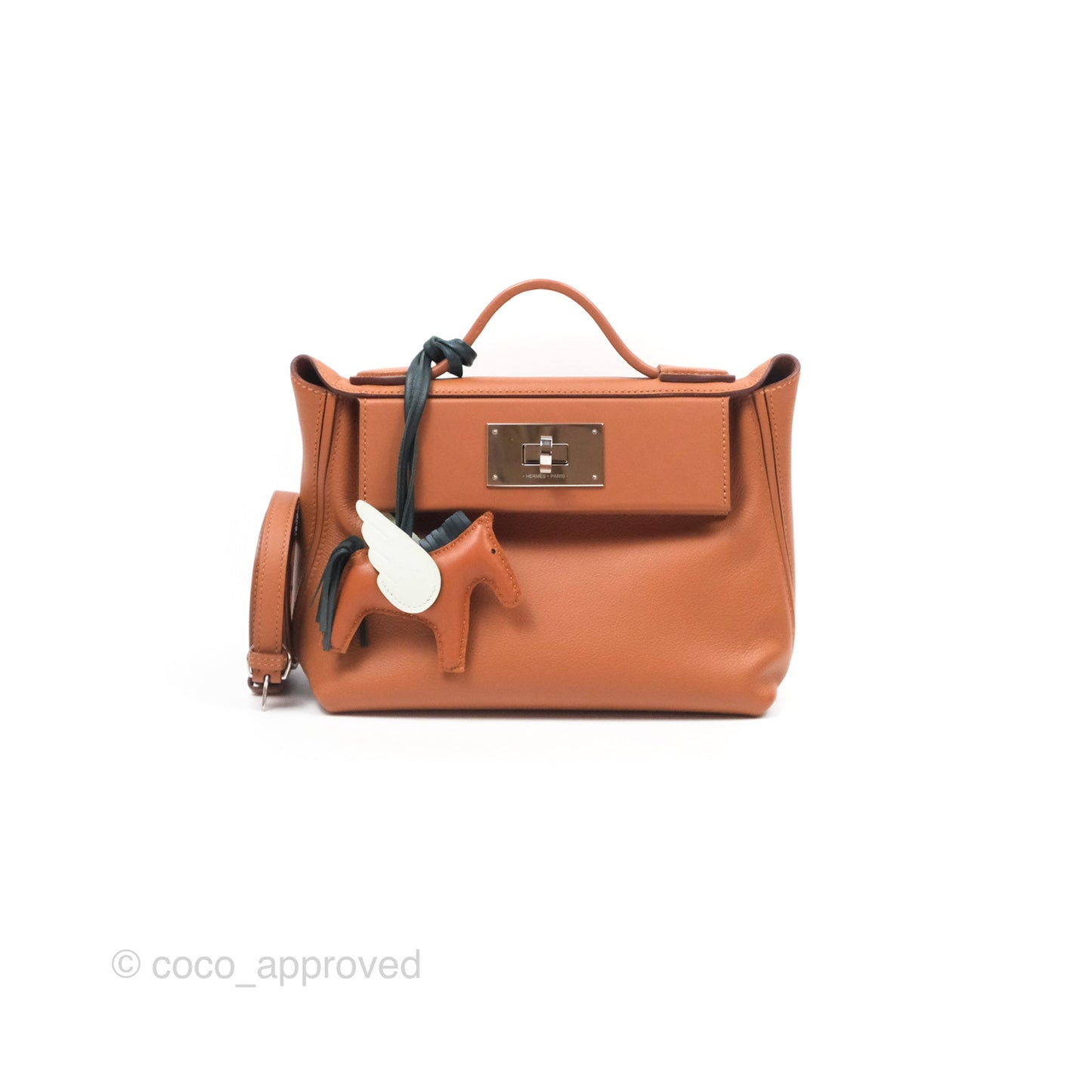 Hermès 24/24 21 Mini Gold 37 Evercolor/ Swift Palladium Hardware