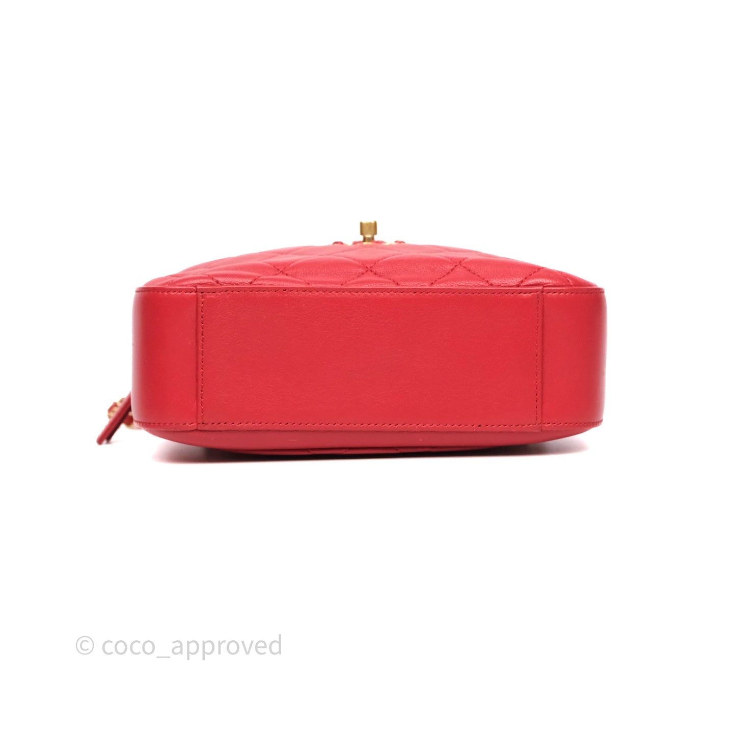 Chanel Infinity Camera Case Red Goatskin Aged Gold Hardware
