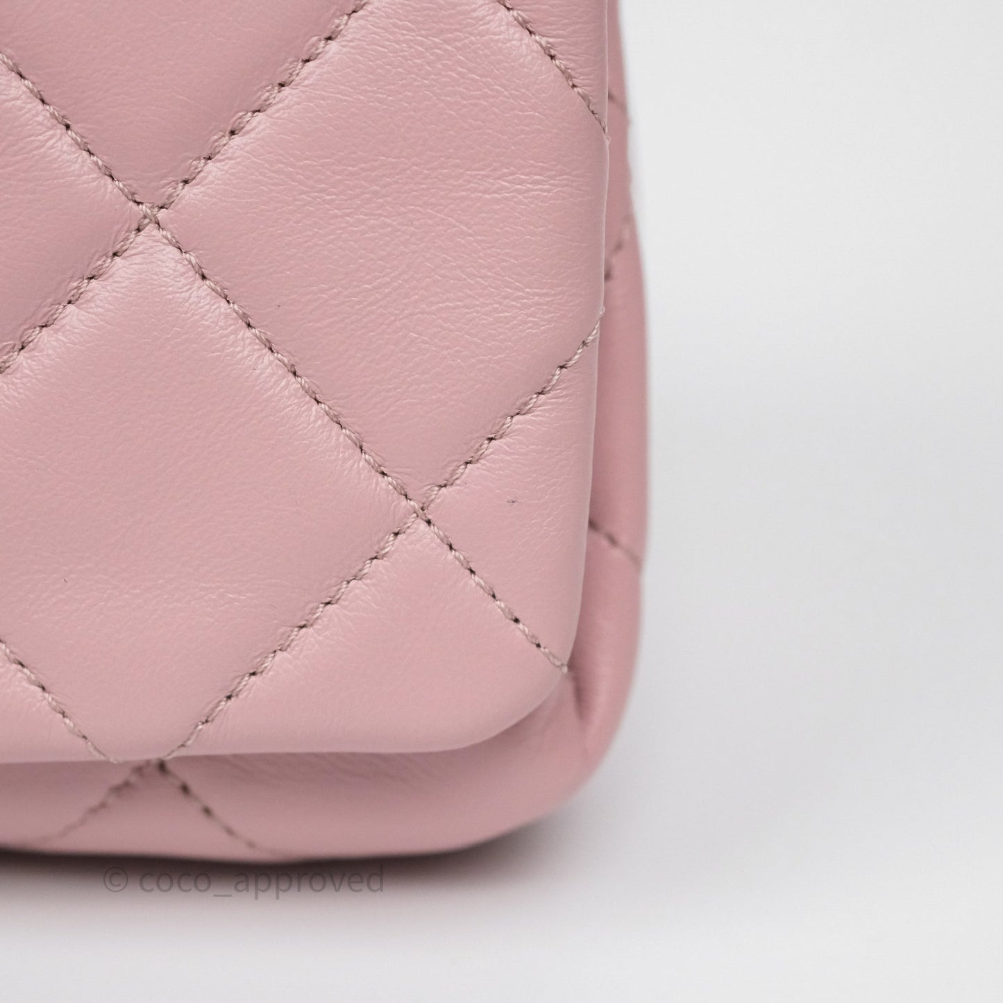 Chanel Mini Color Match Flap Quilted Pink Lambskin Aged Gold Hardware