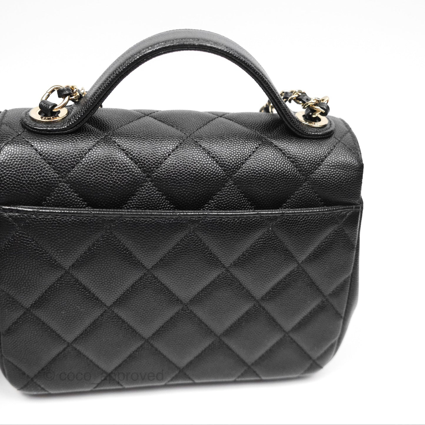 Chanel Quilted Small Business Affinity Flap Black Caviar Gold Hardware
