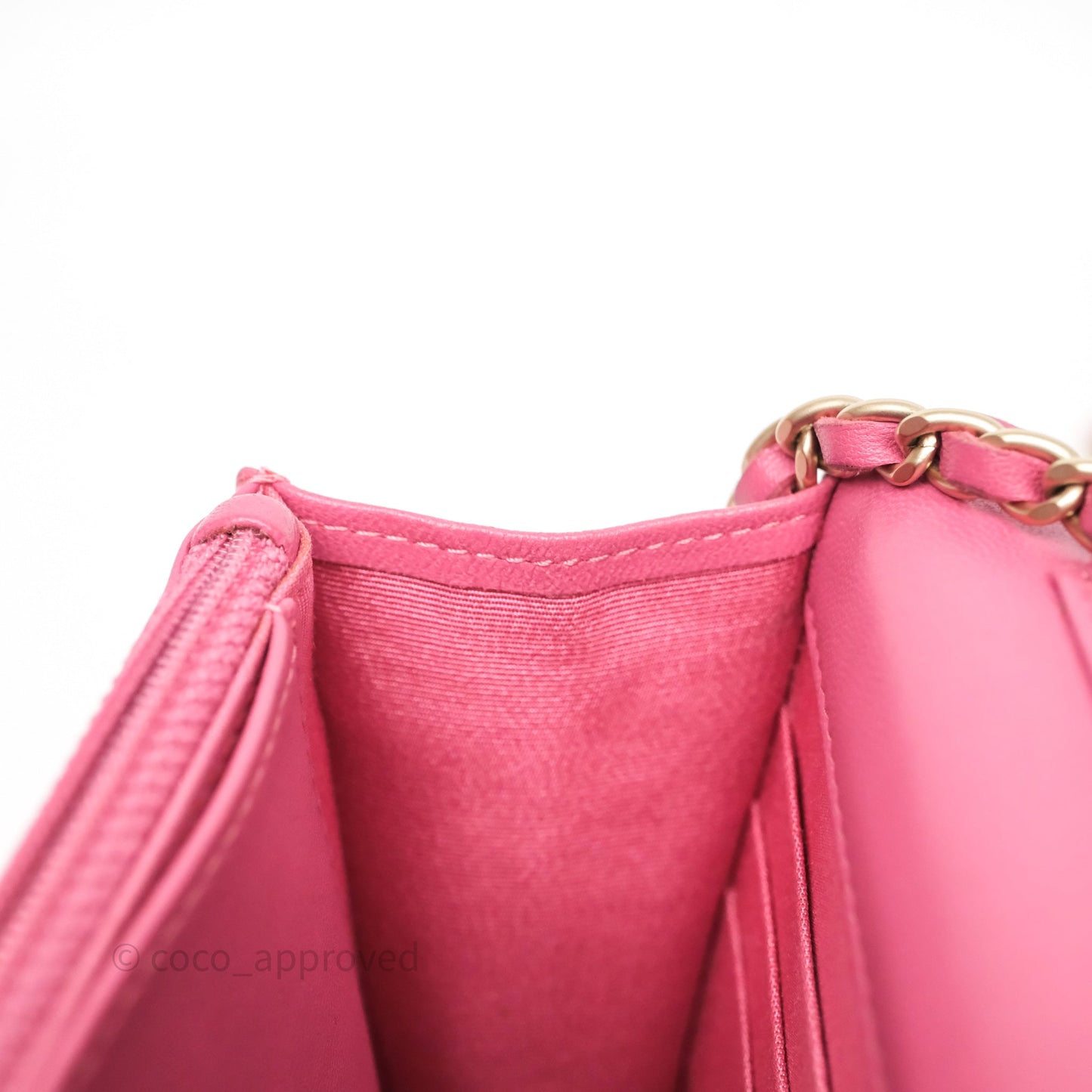 Chanel Quilted Classic WOC Pink Lambskin Gold Hardware