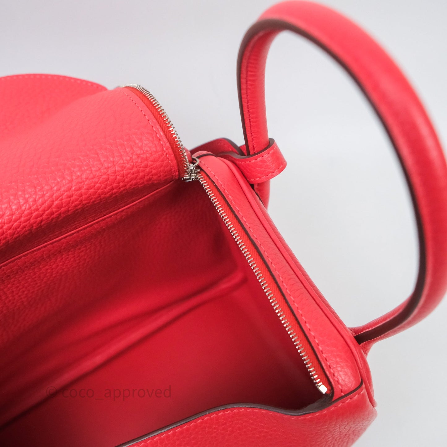 Hermes Lindy 26 Clemence Rouge Palladium Hardware