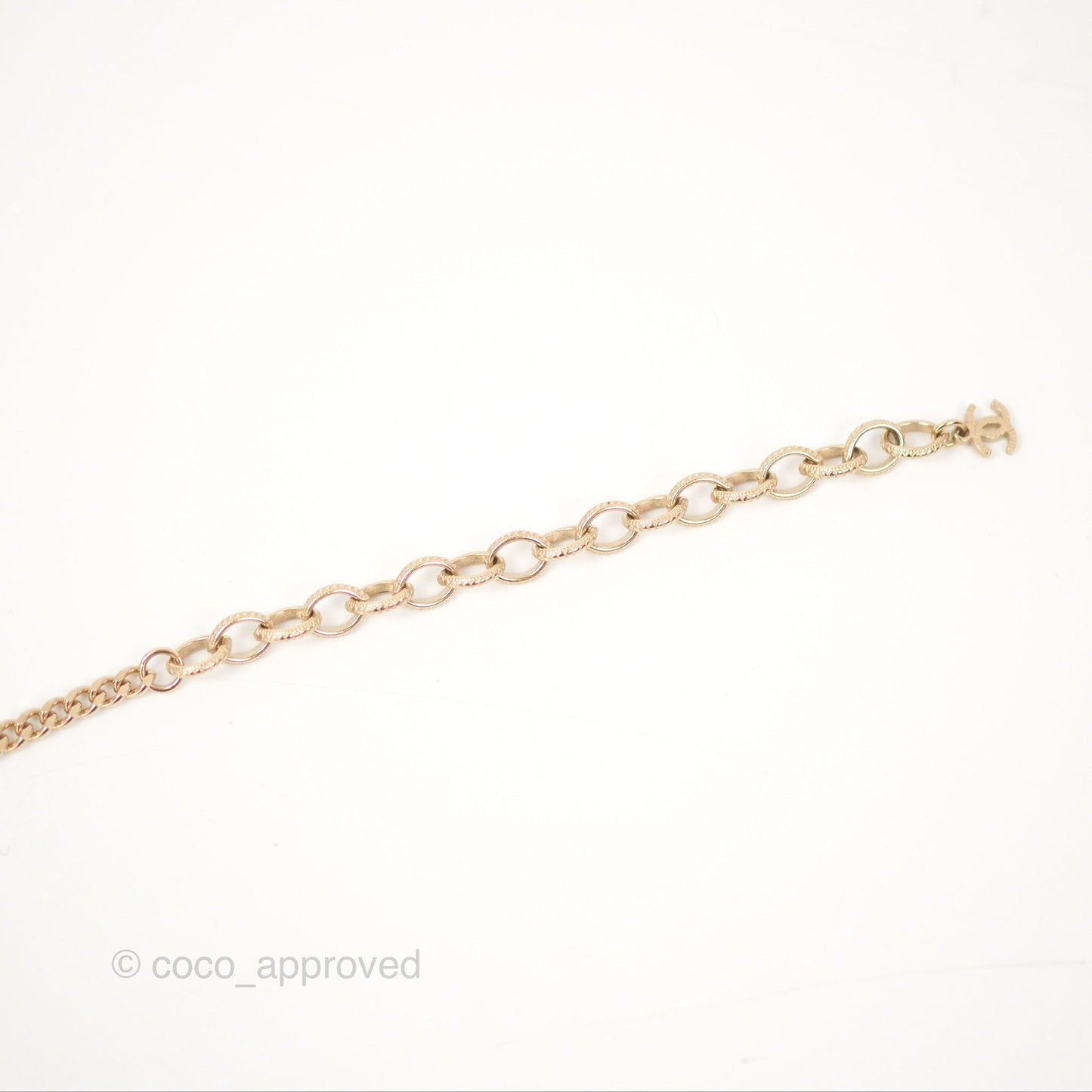 Chanel Crystal Lipstick Charm Pendant Necklace Gold Tone 22C
