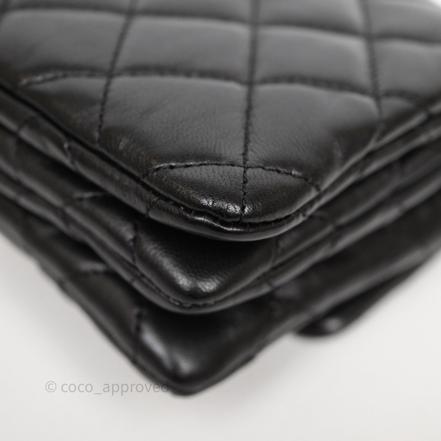 Chanel Small All Slide Adjustable Chain Flap Bag Black Lambskin Aged Gold Hardware 22K