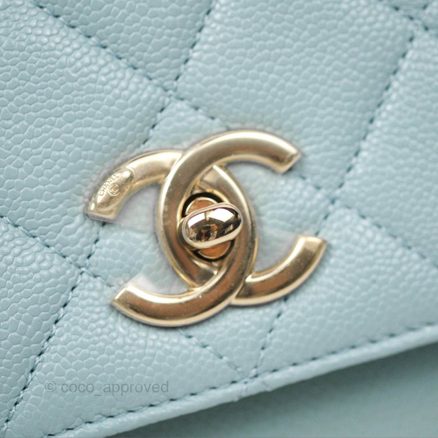 Chanel Quilted Small Business Affinity Flap Blue Caviar Gold Hardware
