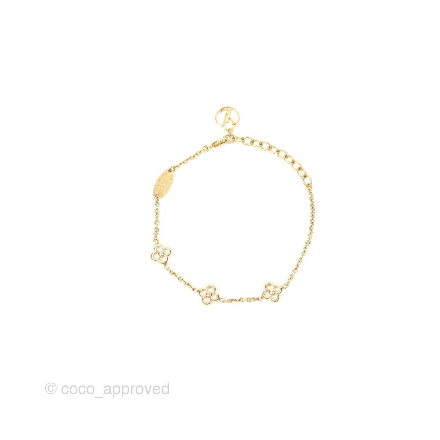 Louis Vuitton Flower Full Bracelet Gold Tone