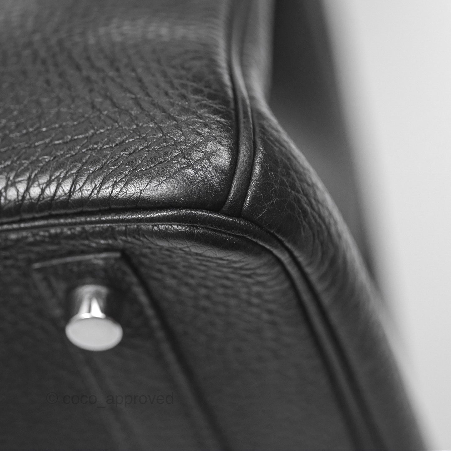Hermès Birkin 30 Retourne Black Noir 89 Togo Palladium Hardware