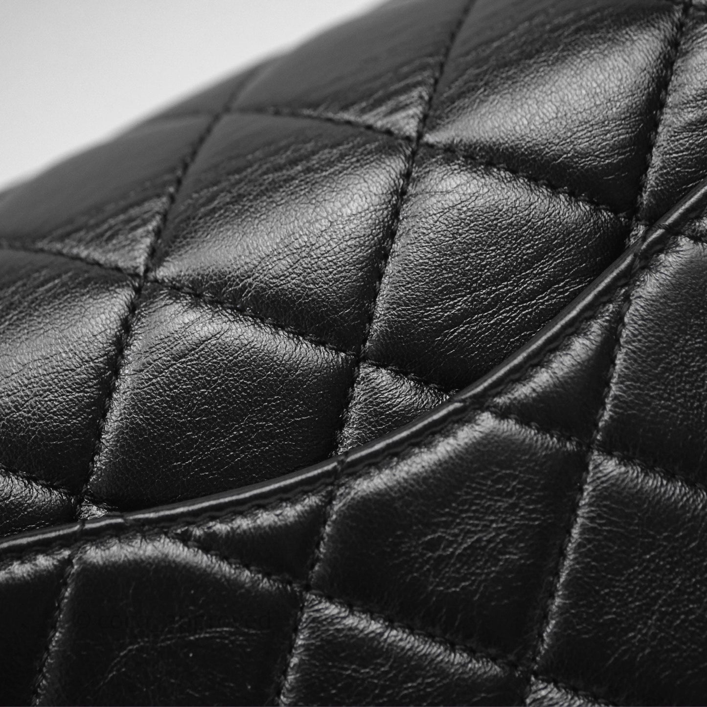 Chanel Quilted Flap Bag Black Lambskin Aged Gold Hardware 22P