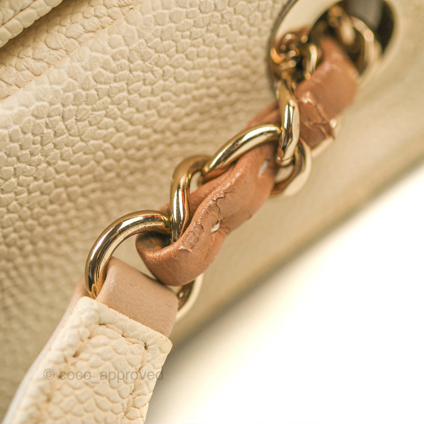 Chanel Medium CC Cuba Flap Bag Ivory Caviar Light Gold Hardware