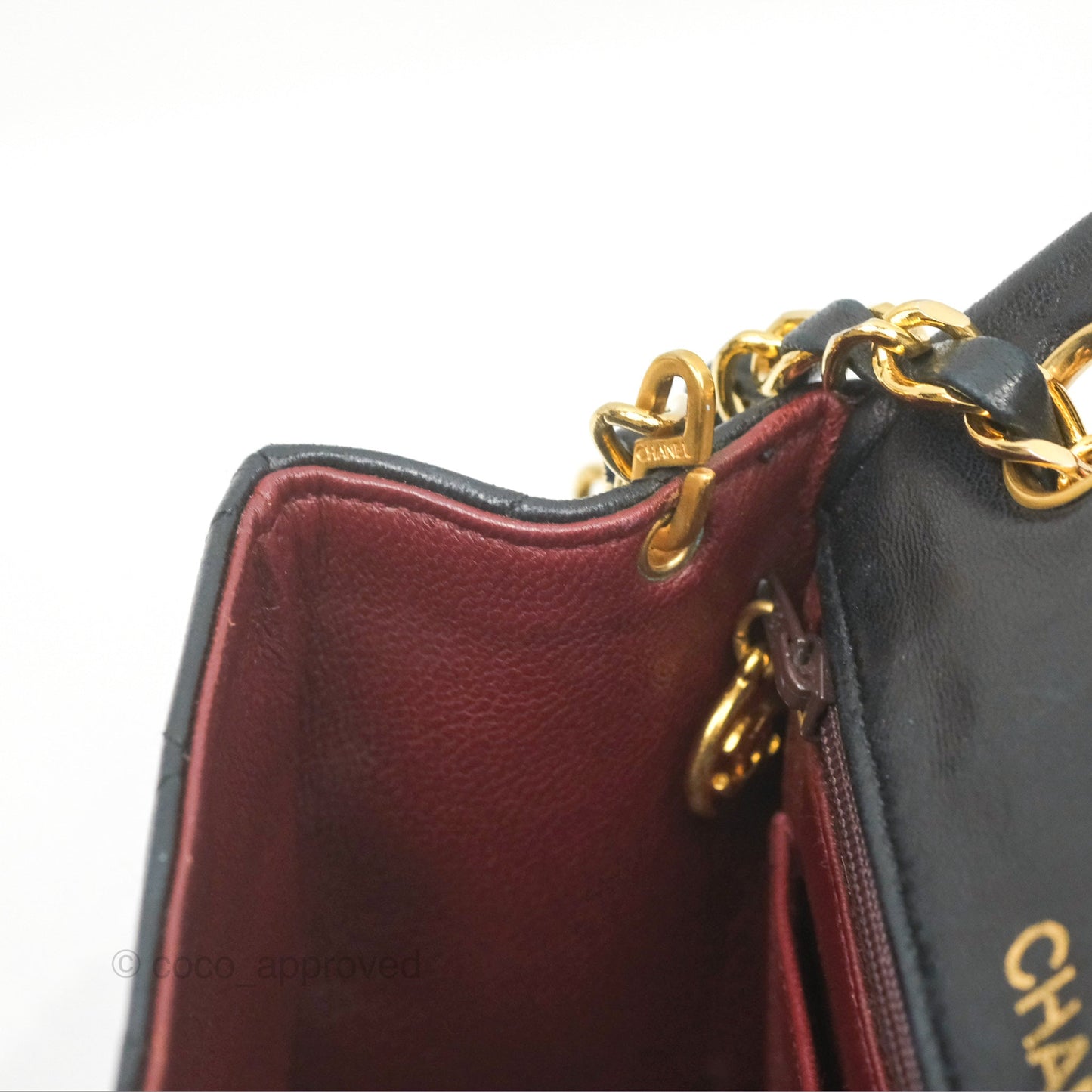 Chanel Vintage Mini Square Black Lambskin 24K Gold Hardware