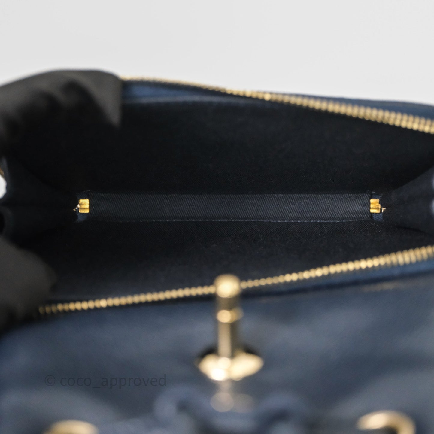 Chanel Quilted Business Affinity Backpack Navy Caviar Light Gold Hardware