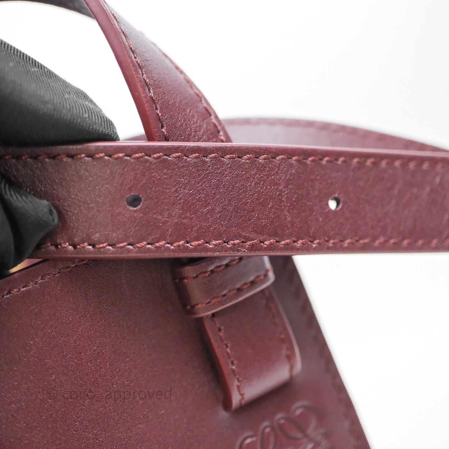 Loewe Hammock Slice Dark Red Bag Gold Hardware