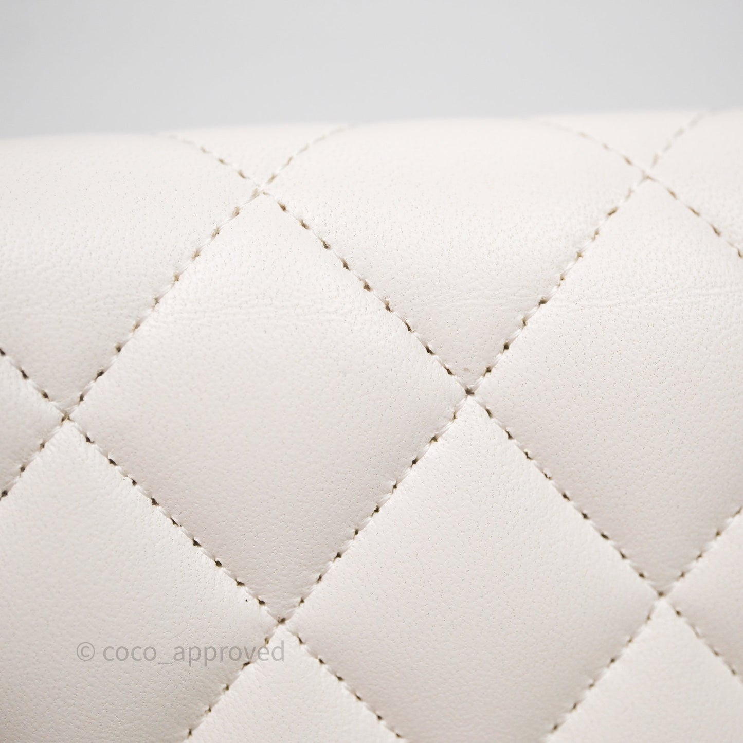 Chanel Coco Heart Chain WOC Ivory White Lambskin Aged Gold Hardware 22K