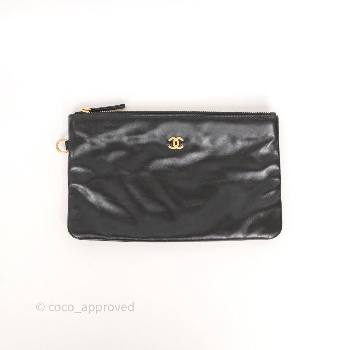 Chanel 22 Bag Medium Black Crumpled Calfskin Aged Gold Hardware