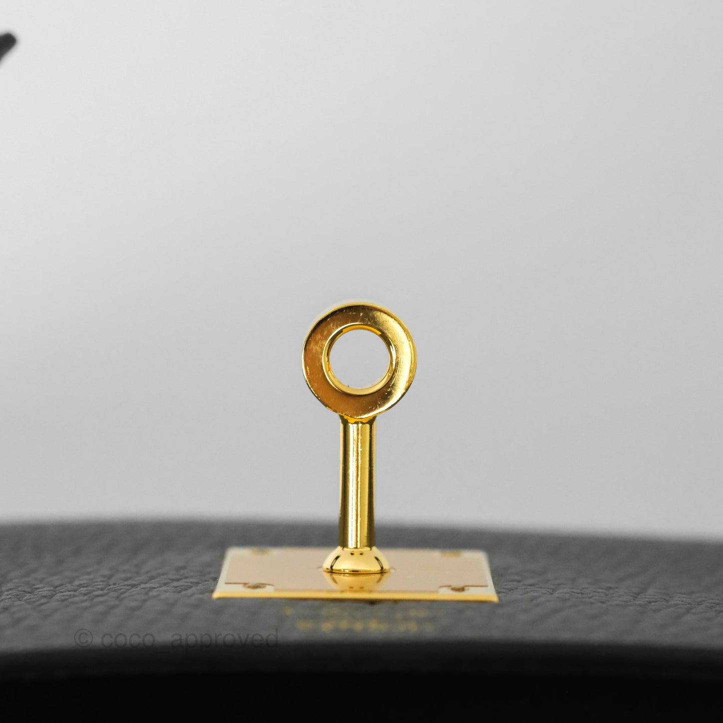 Hermès Kelly 28 Retourne Gris Meyer 0L Clemence Gold Hardware