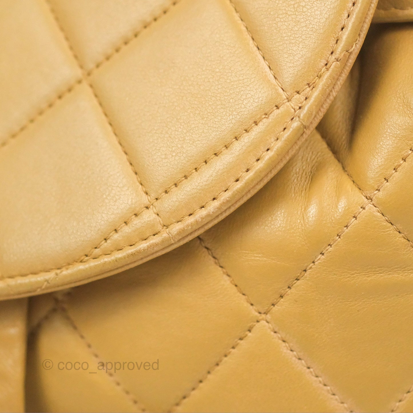 Chanel Vintage CC Duma Backpack Beige Lambskin 24K Gold Hardware