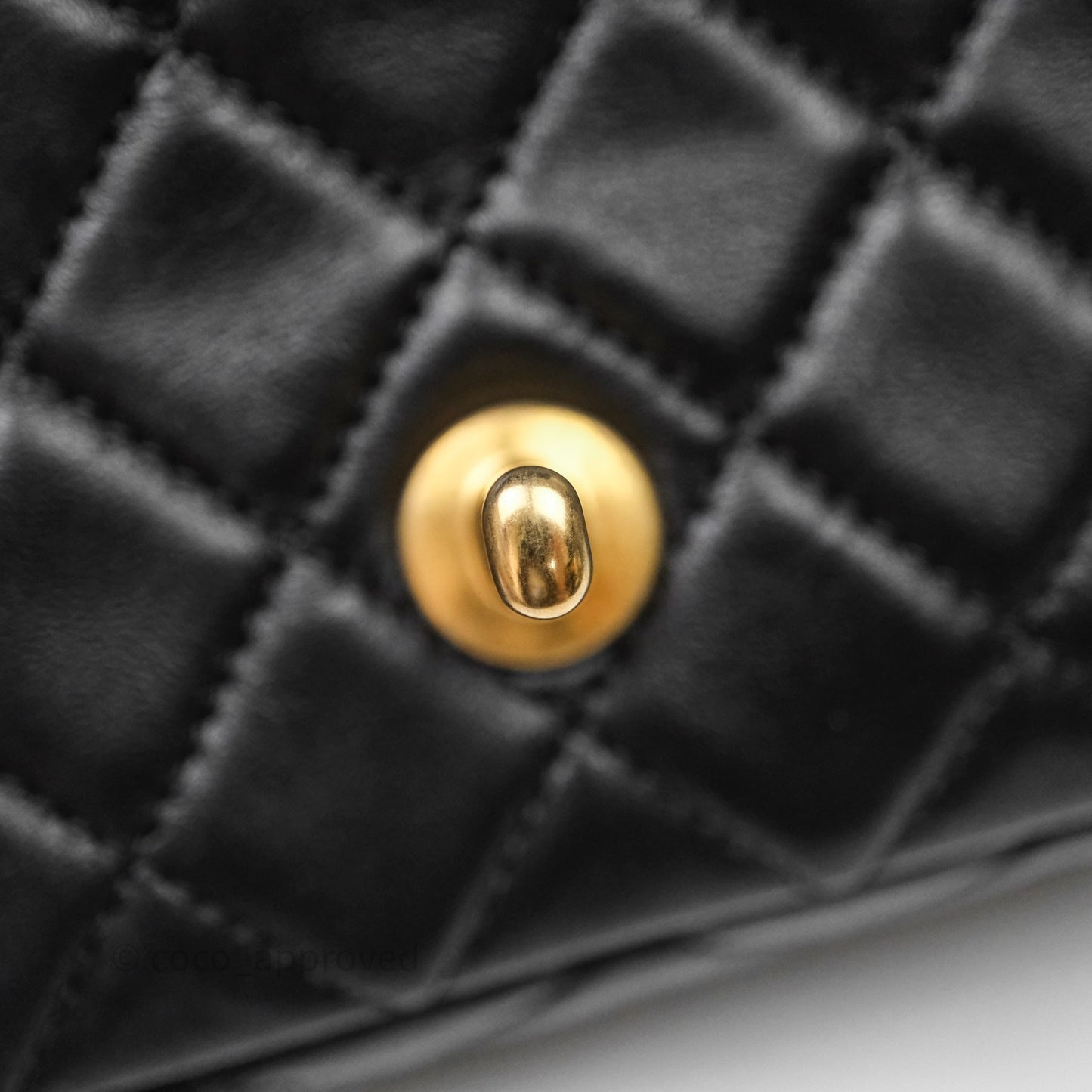 Chanel Mini Rectangular Pearl Crush Quilted Black Lambskin Aged Gold Hardware