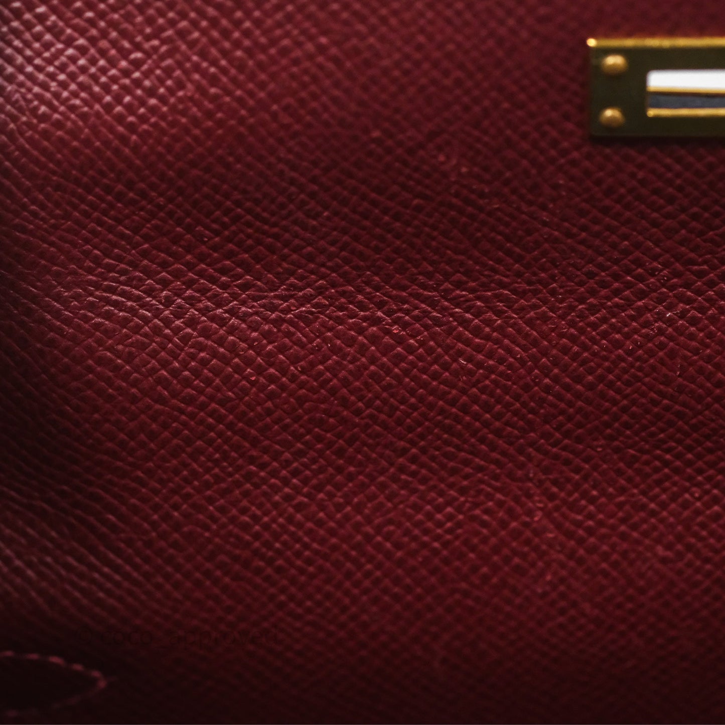 Hermès Sellier Kelly 25 Rouge H Epsom Gold Hardware