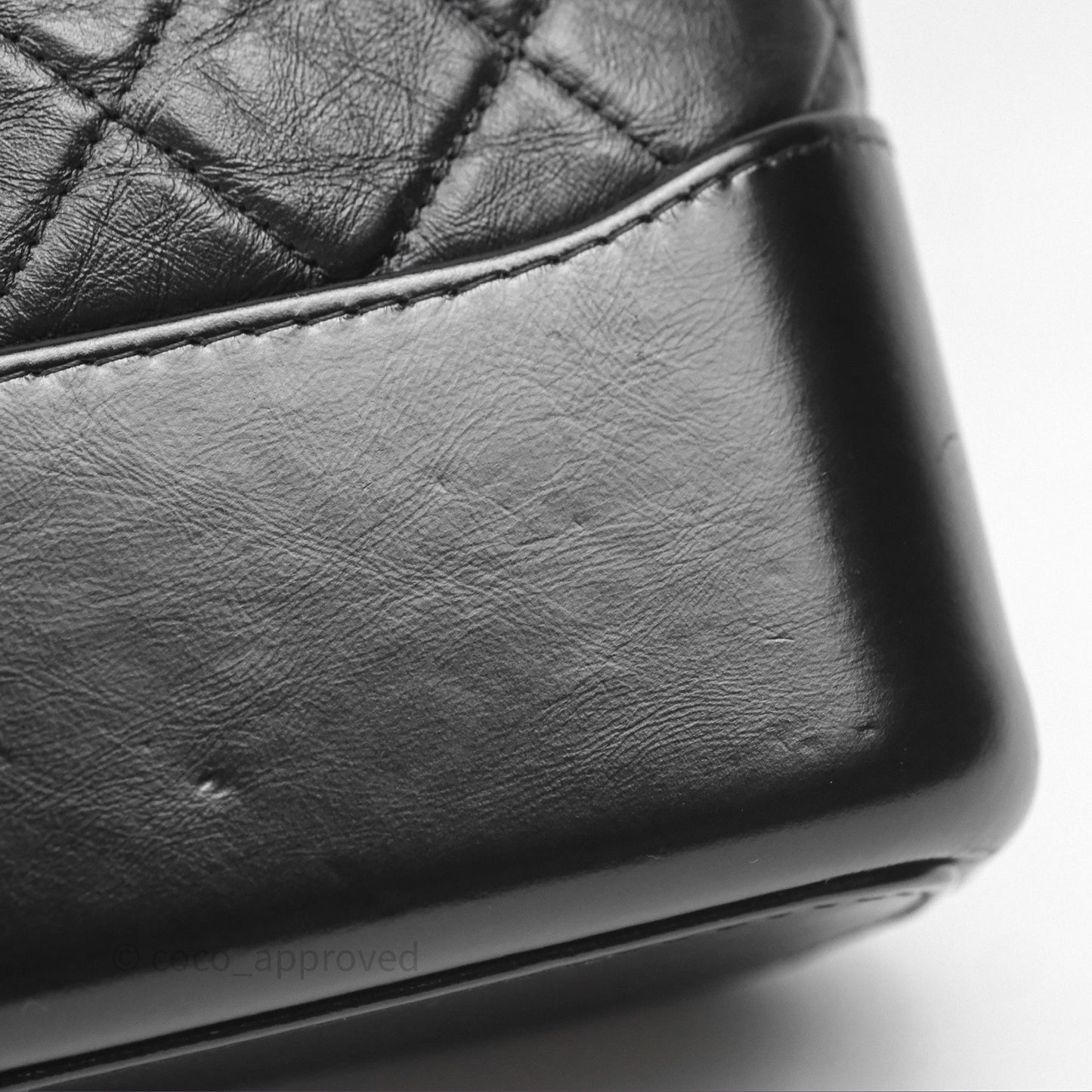 Chanel New Medium Gabrielle Hobo Quilted Black Aged Calfskin