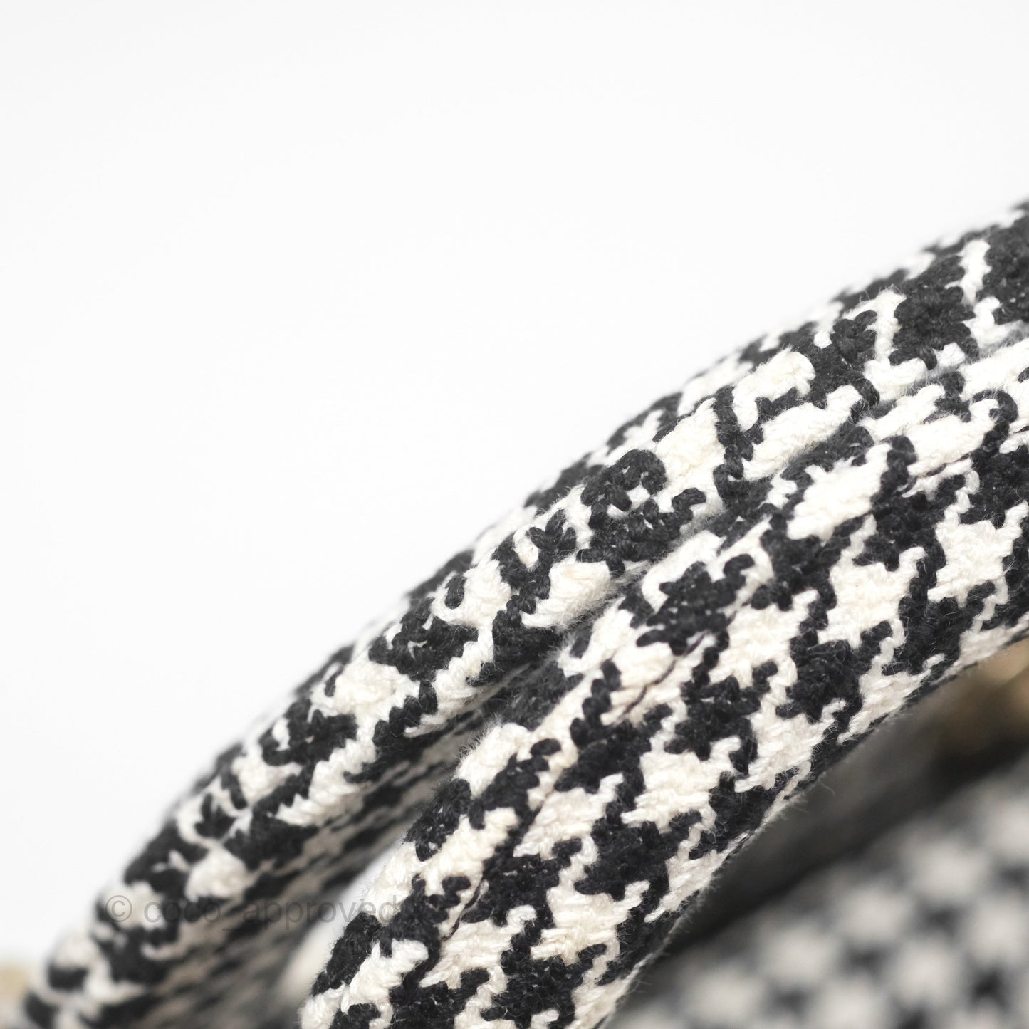 Christian Dior Medium Lady D-Lite Bag Black White Houndstooth