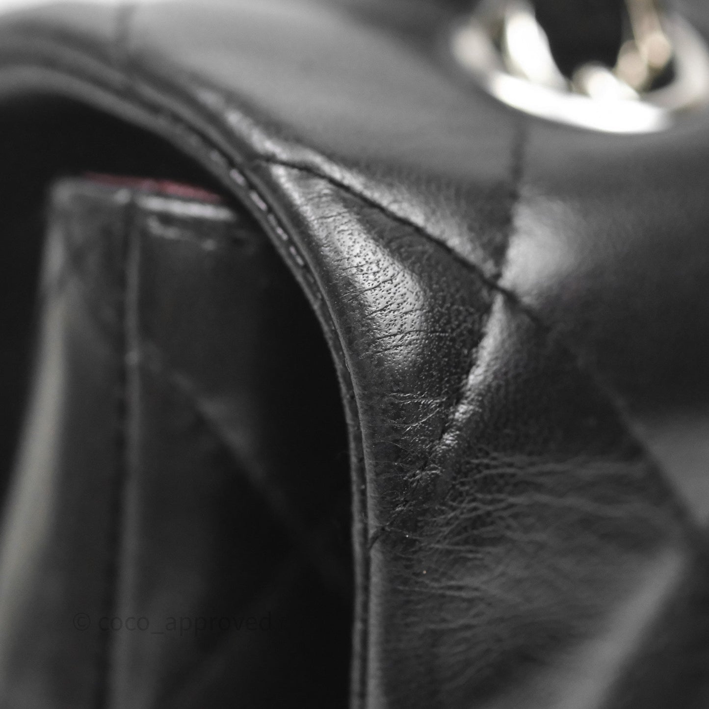 Chanel Jumbo Single Flap Black Lambskin Silver Hardware