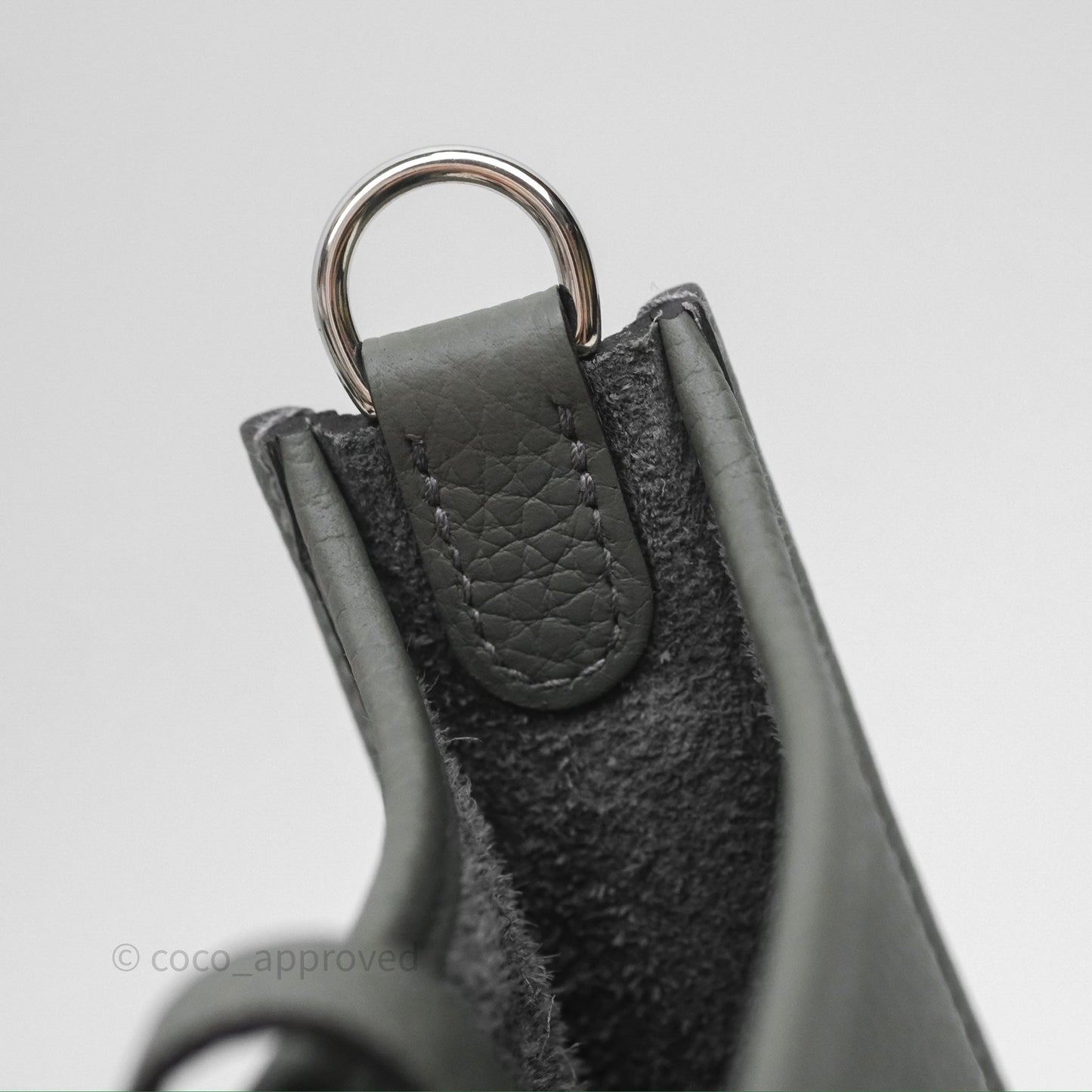 Hermès Mini Evelyne 16 Gris Meyer 0L Clemence Palladium Hardware