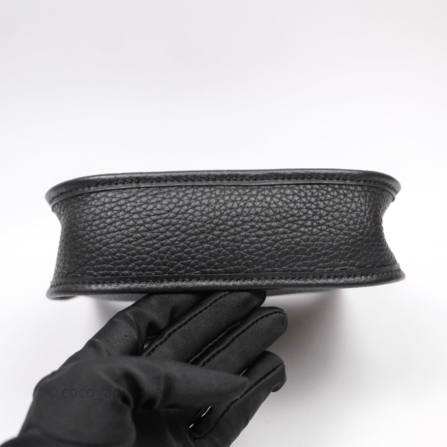 Hermès Mini Evelyne 16 Noir 89 Clemence Palladium Hardware