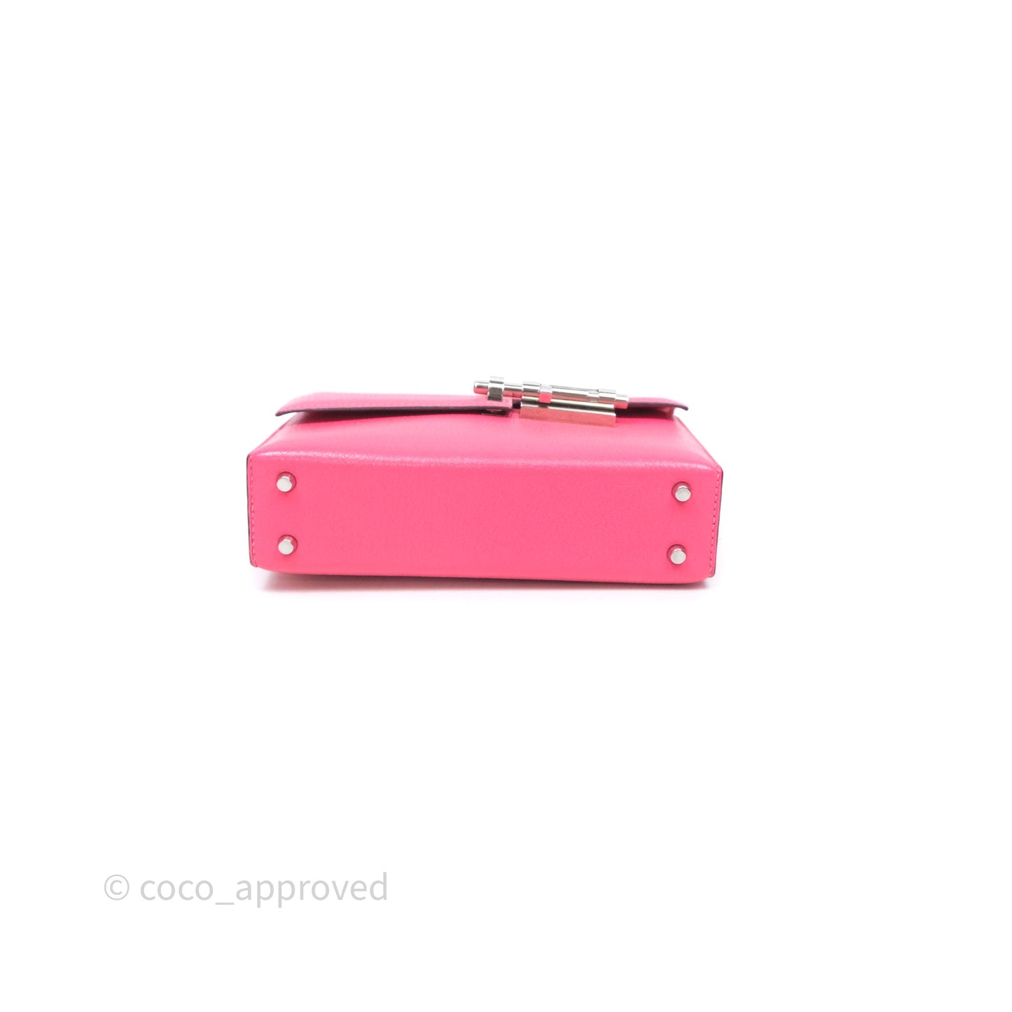 Hermès Mini Verrou Chaine Bag Rose Lipstick U5 Chevre Mysore Palladium Hardware