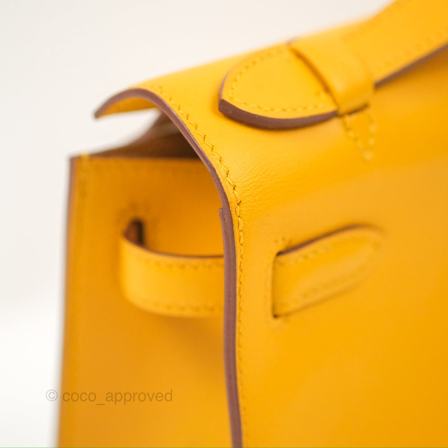Hermès Kelly Mini Pochette Jaune Ambre Swift Gold Hardware