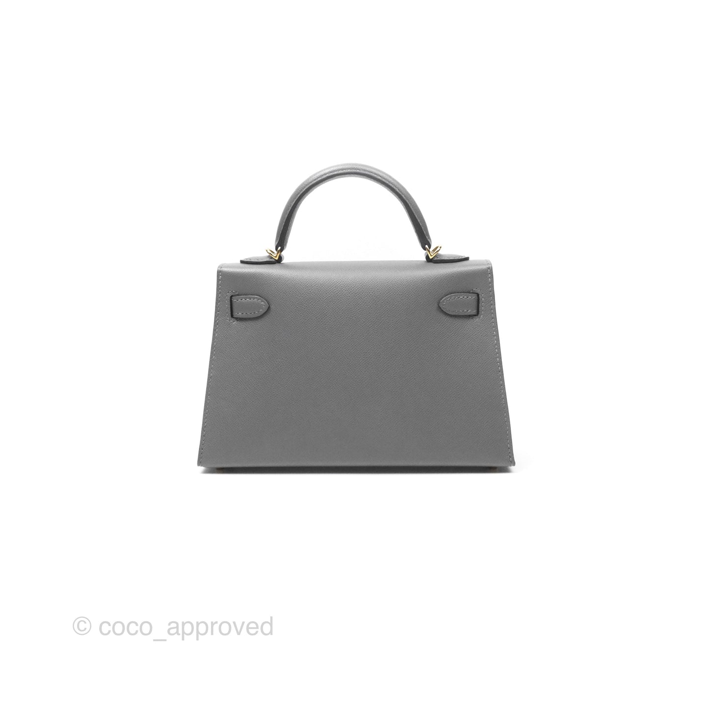 Hermès Mini Kelly II Gris Meyer 0L Madame Leather Gold Hardware