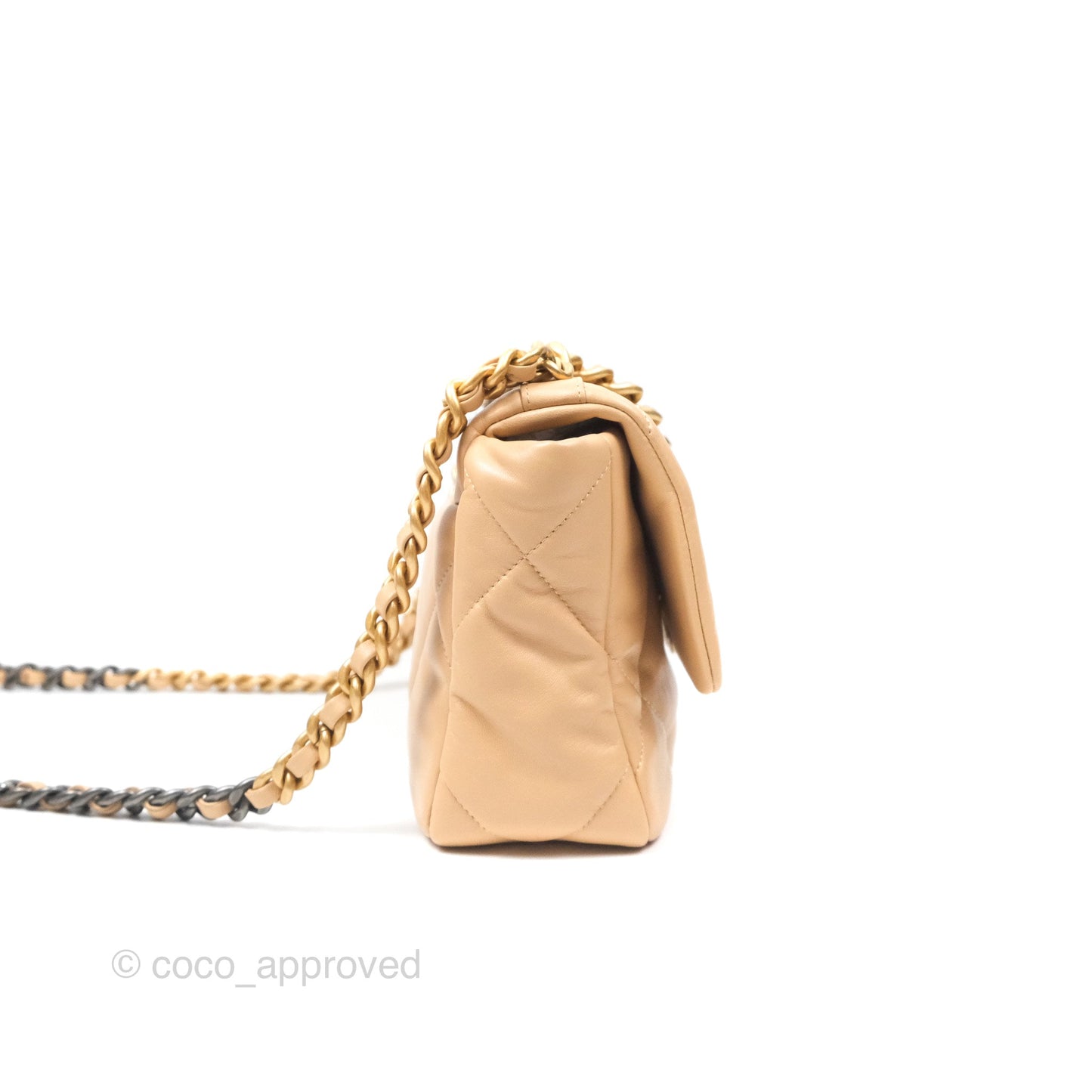 Chanel 19 Small Beige Mixed Hardware