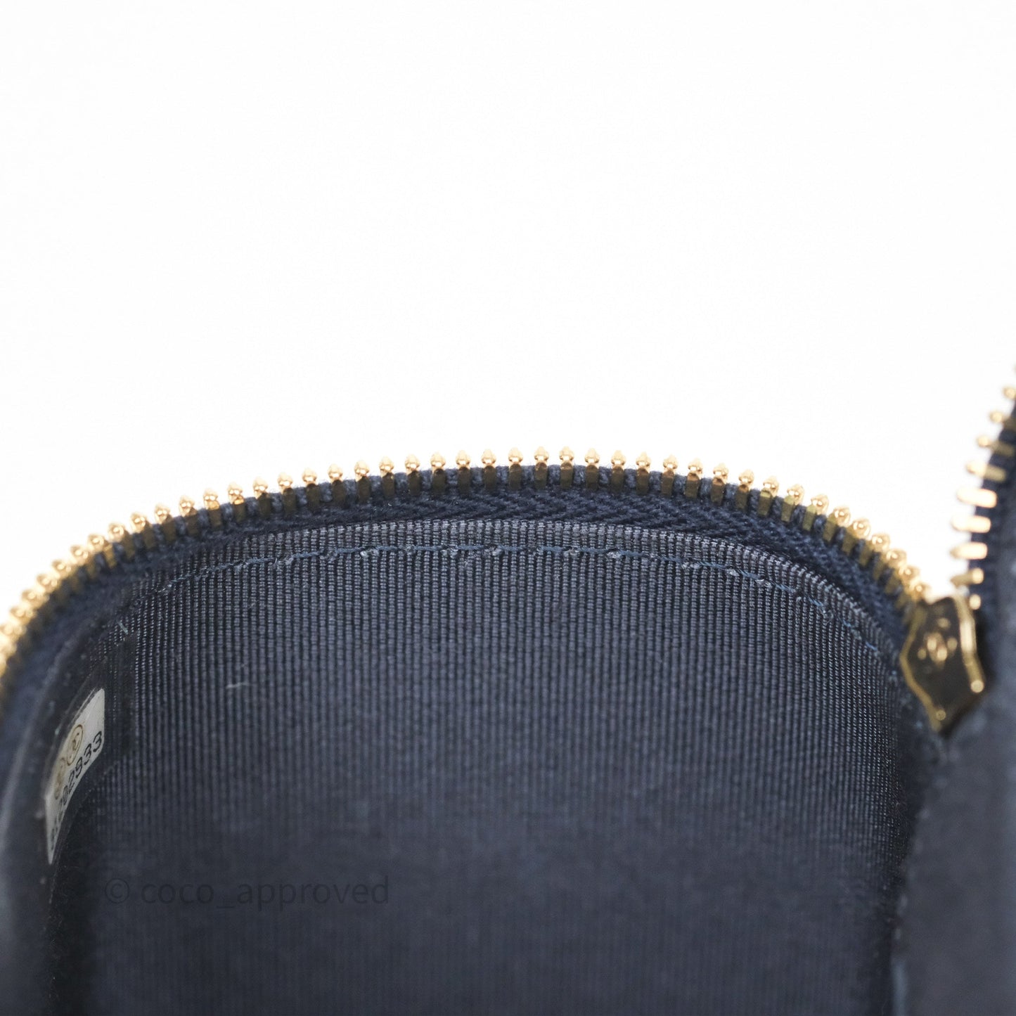 Chanel Mini Vanity With Chain Navy Caviar Gold Hardware