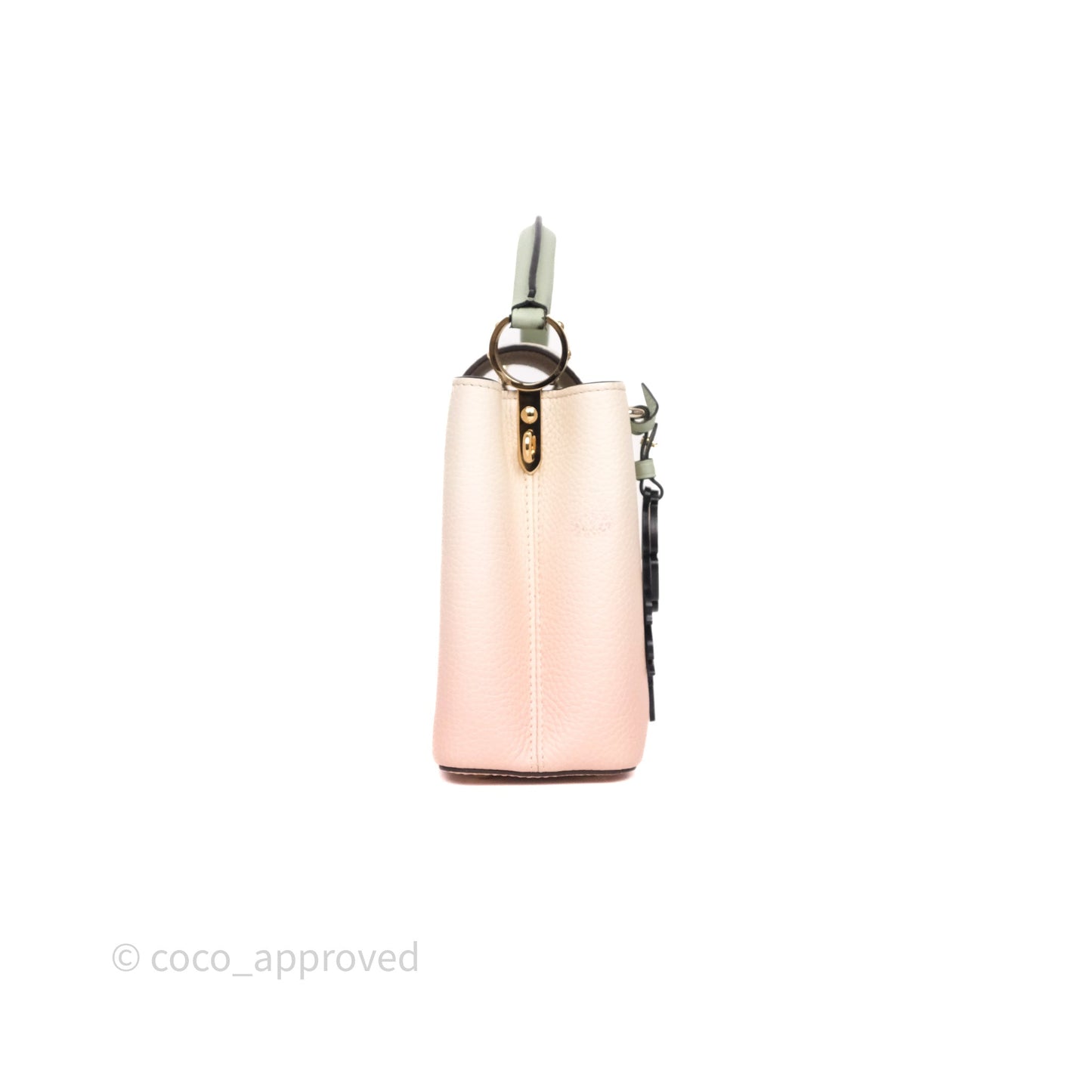 Louis Vuitton Capucines BB Creme Rose Jade Taurillon Leather Gold Hardware
