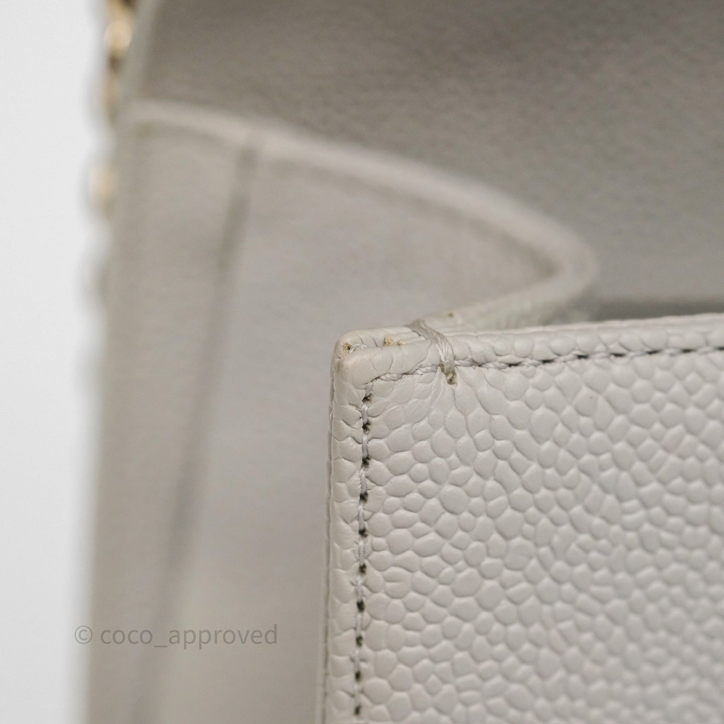 Chanel Medium Boy Quilted Grey Caviar Gold Hardware